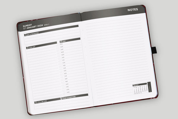 2024 Executive Quarterly Notebook Planner A5