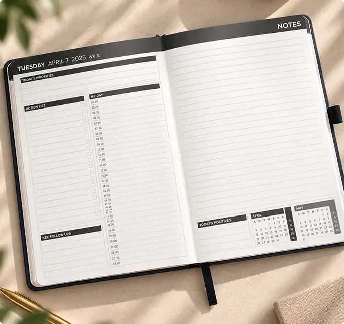 A full day on a single spread.